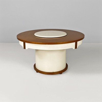 Italian Wood Coffee Table with Bottle Holder, 1960s-GDD-1823279