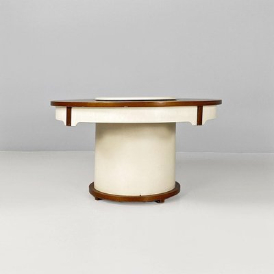 Italian Wood Coffee Table with Bottle Holder, 1960s-GDD-1823279