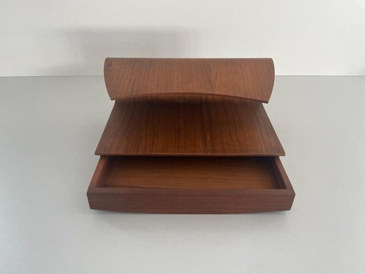 Italian Wood Floating Shelf with Drawer, Italy, 1960s-RDS-1721379