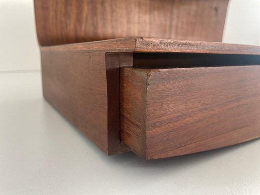 Italian Wood Floating Shelf with Drawer, Italy, 1960s-RDS-1721379