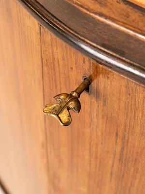 Italian Wood, Glass and Brass Credenza by Vittorio Dassi, 1950s-UQV-1167985