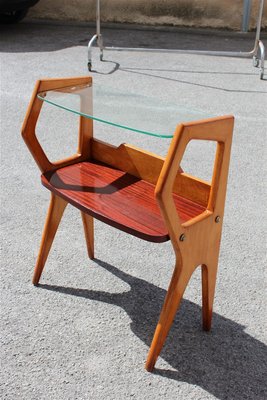 Italian Wood Side Table, 1950s-EH-594811