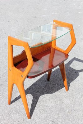 Italian Wood Side Table, 1950s-EH-594811