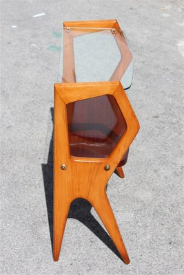 Italian Wood Side Table, 1950s-EH-594811