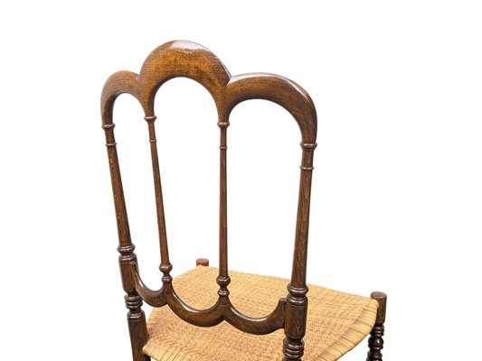 Italian Wood & Vienna Straw Chiavari Chair attributed to Fratelli Levaggi, 1950s-RD-2040242