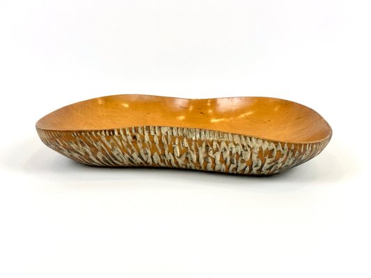 Italian Wooden Bowl by Aldo Tura for Macau Cusan, Milan, 1950s-ZCY-2020413