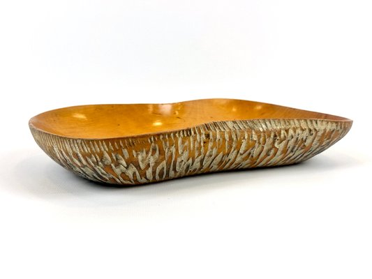 Italian Wooden Bowl by Aldo Tura for Macau Cusan, Milan, 1950s-ZCY-2020413