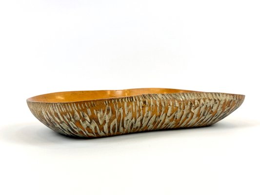 Italian Wooden Bowl by Aldo Tura for Macau Cusan, Milan, 1950s-ZCY-2020413