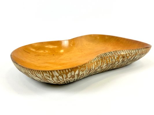 Italian Wooden Bowl by Aldo Tura for Macau Cusan, Milan, 1950s-ZCY-2020413