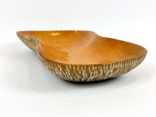 Italian Wooden Bowl by Aldo Tura for Macau Cusan, Milan, 1950s-ZCY-2020413