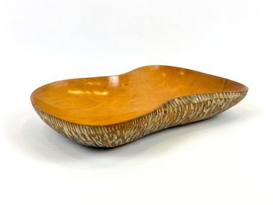 Italian Wooden Bowl by Aldo Tura for Macau Cusan, Milan, 1950s-ZCY-2020413