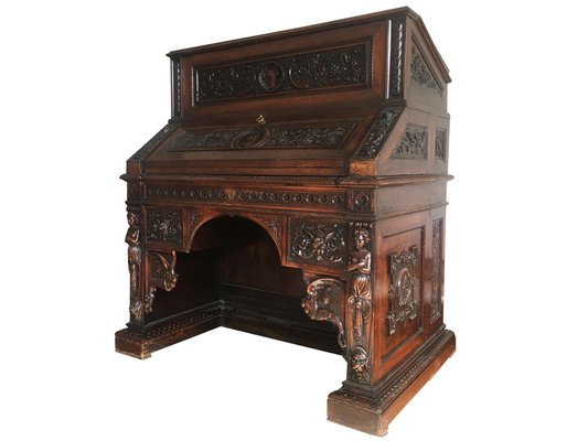 Italian Wooden Desk, 1820s-OVO-1235266