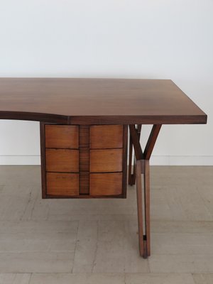 Italian Wooden Desk Tolomeo Model by Ico Parisi for Mim Roma, 1960s-CC-2034048