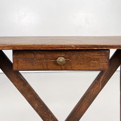 Italian Wooden Fratino Table with a Drawer, 1900s-GDD-1416747