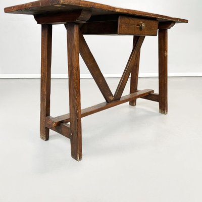 Italian Wooden Fratino Table with a Drawer, 1900s-GDD-1416747