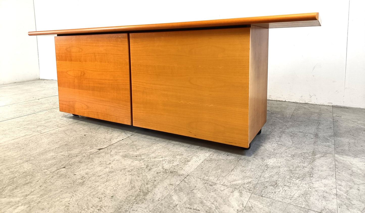 Italian Wooden Sideboard with Sliding Doors, 1990s