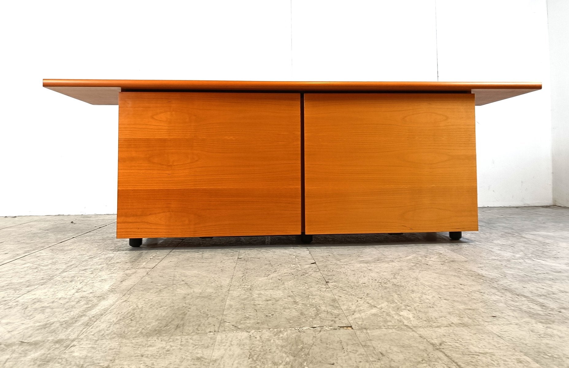 Italian Wooden Sideboard with Sliding Doors, 1990s