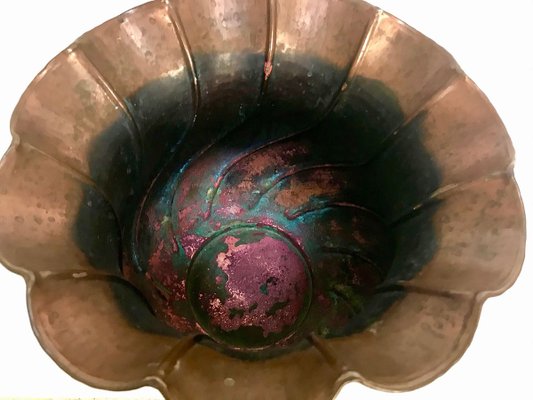 Italian Wrought Copper Cachepot or Vase by Egidio Casagrande for Borgo Valsugana, 1950s-JP-788358