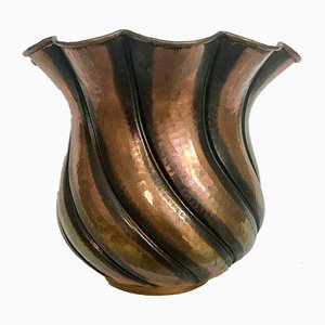 Italian Wrought Copper Cachepot or Vase by Egidio Casagrande for Borgo Valsugana, 1950s-JP-788358