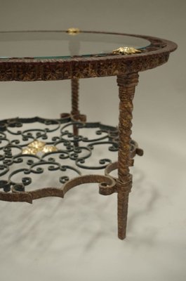 Italian Wrought Iron Coffee Table, 1950s-CEJ-488325