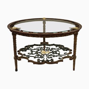 Italian Wrought Iron Coffee Table, 1950s-CEJ-488325