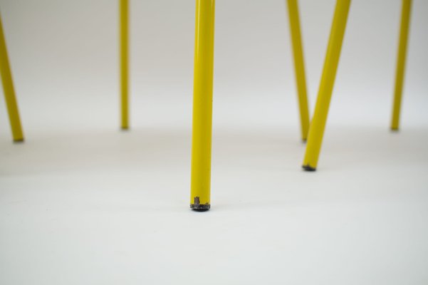 Italian Yellow Chair from Parisotto, 1960s, Set of 3-KQB-1086867