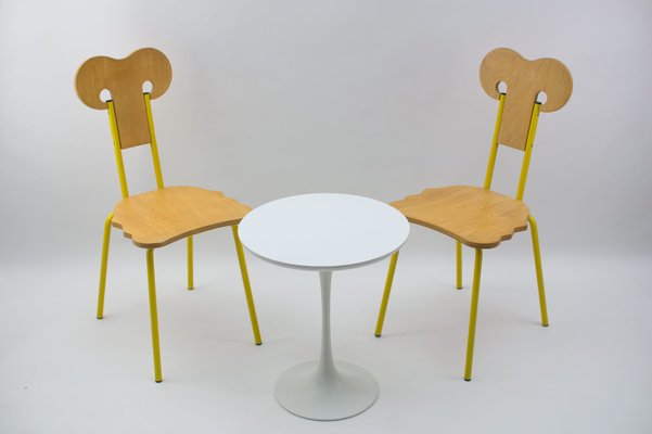 Italian Yellow Chair from Parisotto, 1960s, Set of 3-KQB-1086867