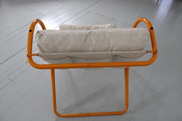 Italian Yellow Lounge Chair in the Style of Gae Aulenti, 1960s-AA-1233936