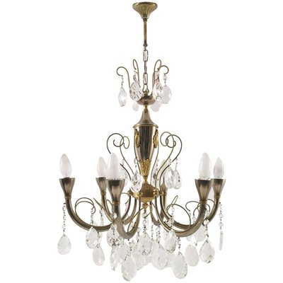 ItalianSilver and Gold Ceiling Lamp, 1920s-NJV-852991