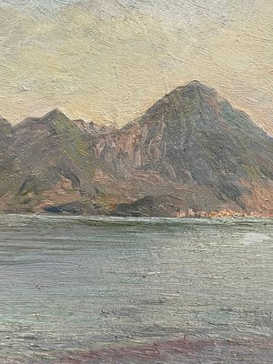 Italo Cenni, Lake Maggiore, Late 19th Century, Oil on Cardboard-PKM-1717574