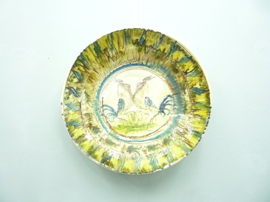 Italy Ceramic Wall Plate in Picasso Style, 1960s-UG-1347980