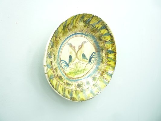 Italy Ceramic Wall Plate in Picasso Style, 1960s-UG-1347980