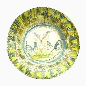 Italy Ceramic Wall Plate in Picasso Style, 1960s-UG-1347980