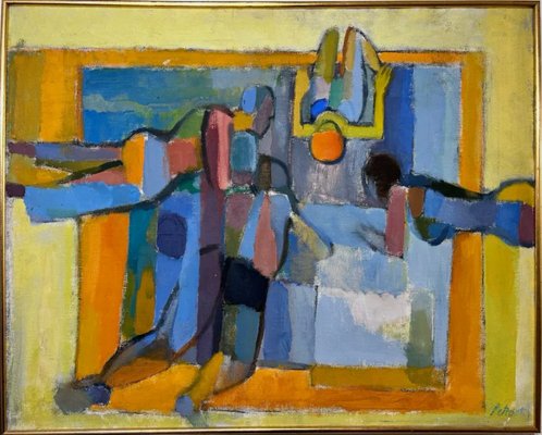 Ivan Petrovszky, Company, 1950s, Oil on Canvas-QOR-2017453