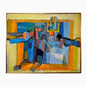 Ivan Petrovszky, Company, 1950s, Oil on Canvas-QOR-2017453