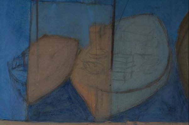 Ivan Petrovszky-Minkay, Sailboats in the Port, 1950s, Mixed Media-QOR-2023593