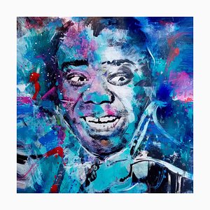 Ivana Burello, Louis Armstrong, Original Mixed Media, 2019, Framed-ZCI-1379375