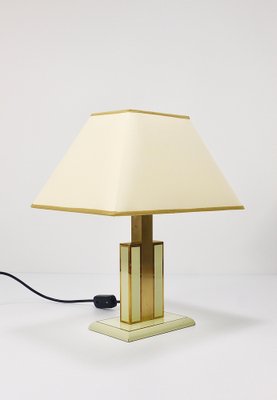 Ivory and Gilt Brass Table Lamps, Italy, 1970s, Set of 2-MWV-1740832