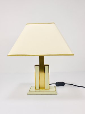 Ivory and Gilt Brass Table Lamps, Italy, 1970s, Set of 2-MWV-1740832