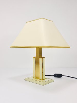 Ivory and Gilt Brass Table Lamps, Italy, 1970s, Set of 2-MWV-1740832