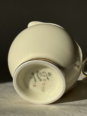 Ivory and Gold Porcelain Fürstin Tableware from Furstenberg, Germany, 1950s, Set of 34-OL-1767708