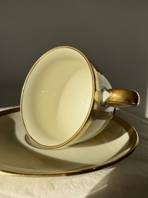 Ivory and Gold Porcelain Fürstin Tableware from Furstenberg, Germany, 1950s, Set of 34-OL-1767708