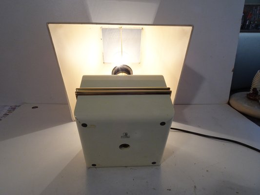 Ivory Colored Epoxy Cube Table Lamp from Bicchielli Italy-AWL-1342381