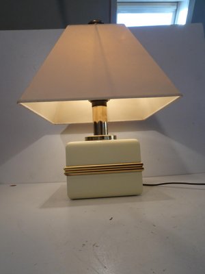 Ivory Colored Epoxy Cube Table Lamp from Bicchielli Italy-AWL-1342381