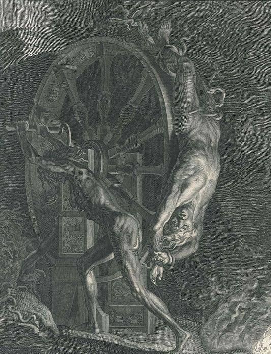 Ixion, from ''Le Temple des Muses'' by B. Picart 1742