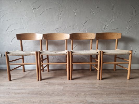 J 39 Shaker Chairs by Børge Mogensen for FDB Møbler, 1947, Set of 4-CTM-2041720