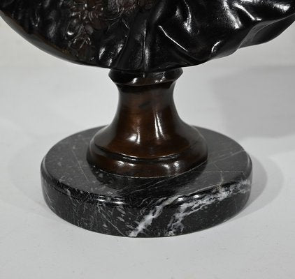 J-A. Houdon, Le Baiser Donné, Late 19th Century, Bronze-RVK-1347472