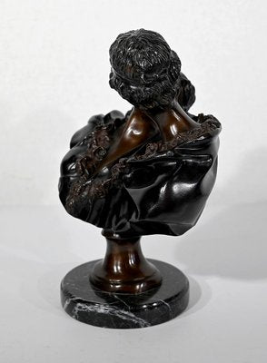 J-A. Houdon, Le Baiser Donné, Late 19th Century, Bronze-RVK-1347472