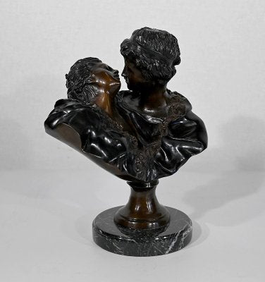 J-A. Houdon, Le Baiser Donné, Late 19th Century, Bronze-RVK-1347472