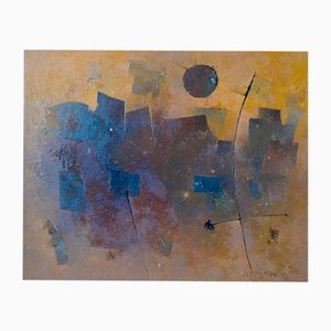 J.b. Thiery, Abstract Painting, 1962, Oil on Wood Panel-AIU-1189151